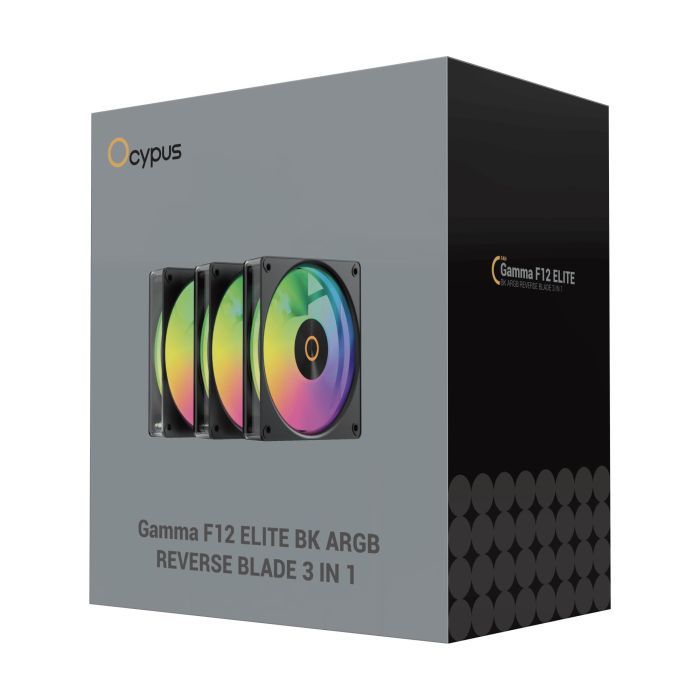 Кулер до корпусу OCYPUS GAMMA F12 ELITE BK A (GAMMA-F12-BK3AM01E-GL) зображення 8