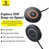 Зарядное устройство Baseus Simple Mini4 Magnetic Wireless Charging Stand Qi2 15W Cosmic Black (P10273300121-01) изображение 8