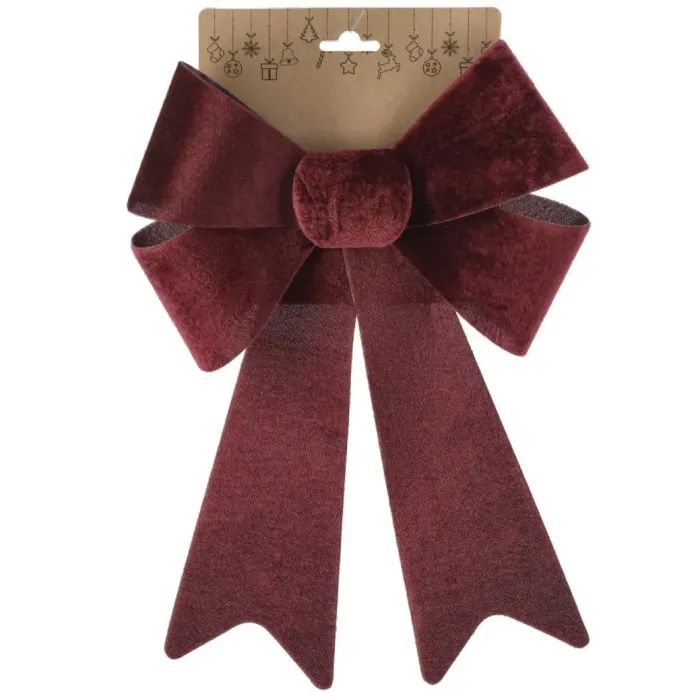 Украшение декоративное Chomik бант велюр, 23х38 см, бордо (5900779893184)