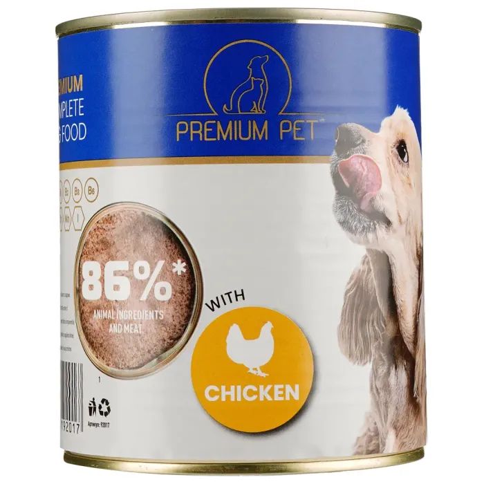 Консервы для собак PREMIUM PET с курицей 360 г (4820255191782) изображение 2