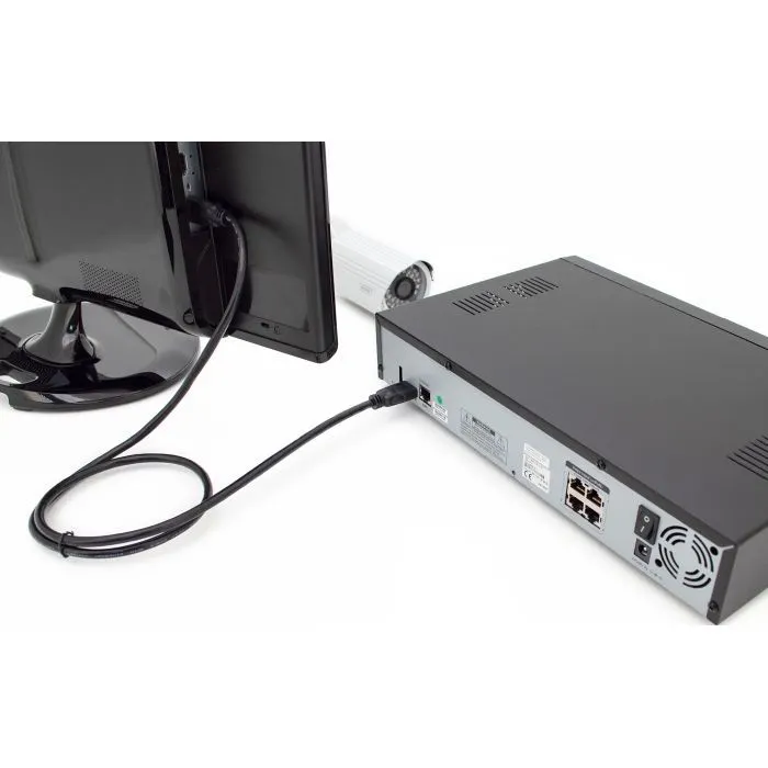 Кабель мультимедийный HDMI M to HDMI M 2.0m 4K60Hz w/Ethernet black Digitus (DB-330123-020-S) изображение 4