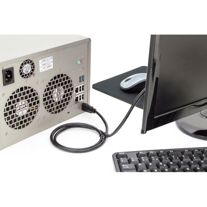 Кабель мультимедійний HDMI M to HDMI M 2.0m 4K60Hz w/Ethernet black Digitus (DB-330123-020-S) зображення 6