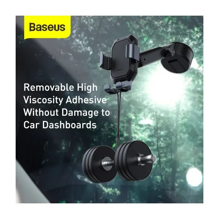 Универсальный автодержатель Baseus Tank gravity car mount holder with suction base Tarnish Black (SUYL-TK01) изображение 10