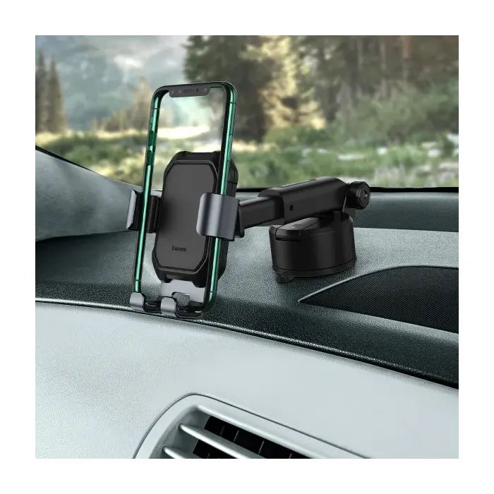 Универсальный автодержатель Baseus Tank gravity car mount holder with suction base Tarnish Black (SUYL-TK01) изображение 12