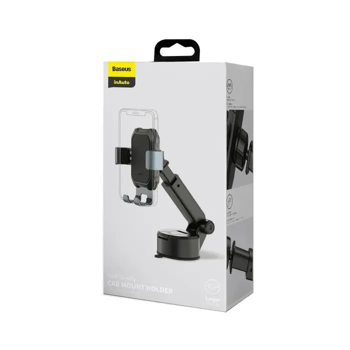 Универсальный автодержатель Baseus Tank gravity car mount holder with suction base Tarnish Black (SUYL-TK01) изображение 7