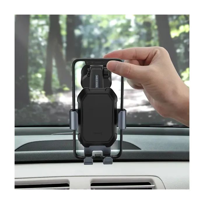 Универсальный автодержатель Baseus Tank gravity car mount holder with suction base Tarnish Black (SUYL-TK01) изображение 9