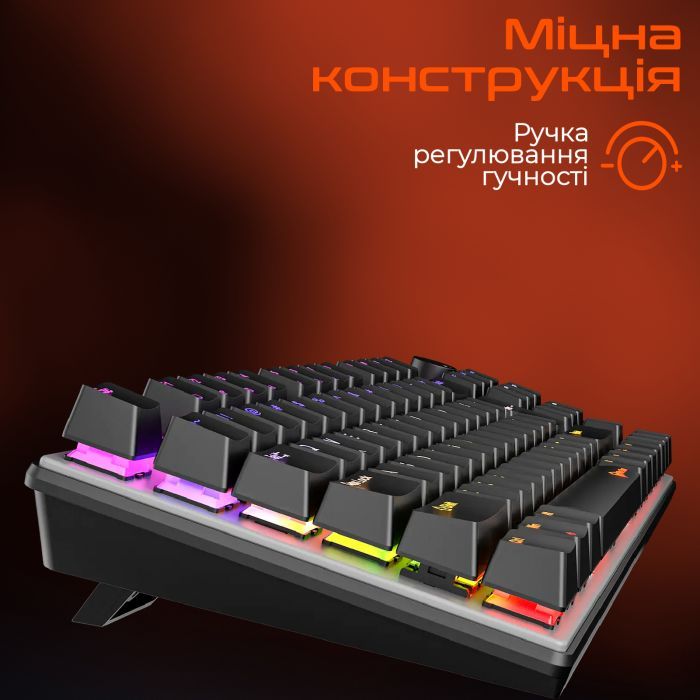 Клавіатура Meetion MK009 Pro Red Switch USB Type-C Black (MT-MK009Pro-W-RUA) зображення 5