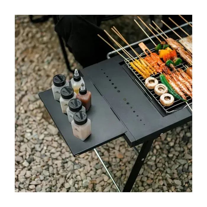 Туристичний стіл Naturehike CNK2350CF018 для барбекю сталевий чорний (6976507663960) зображення 6