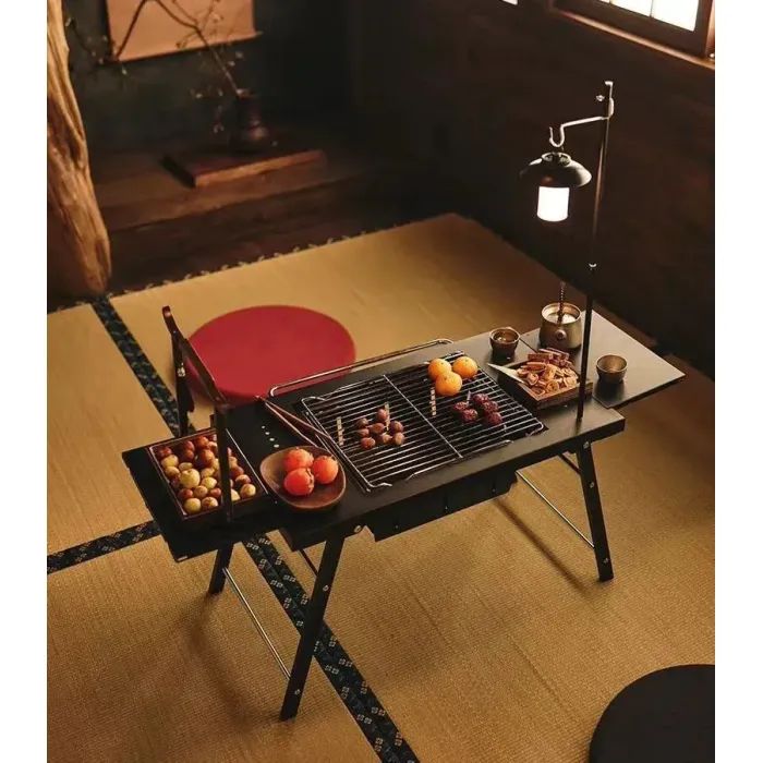 Туристичний стіл Naturehike CNK2350CF018 для барбекю сталевий чорний (6976507663960) зображення 8