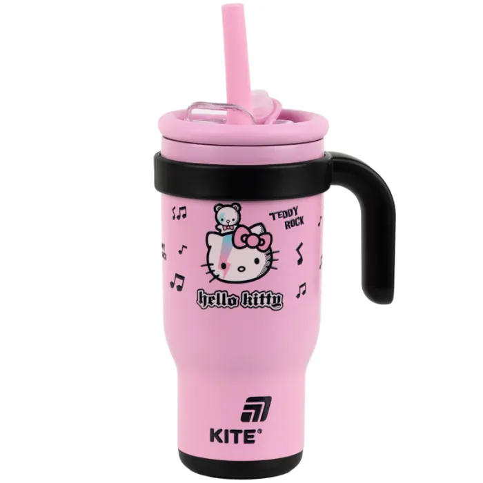 Поильник-непроливайка Kite Hello Kitty термокружка з трубочкою, 530 мл (HK25-1266)