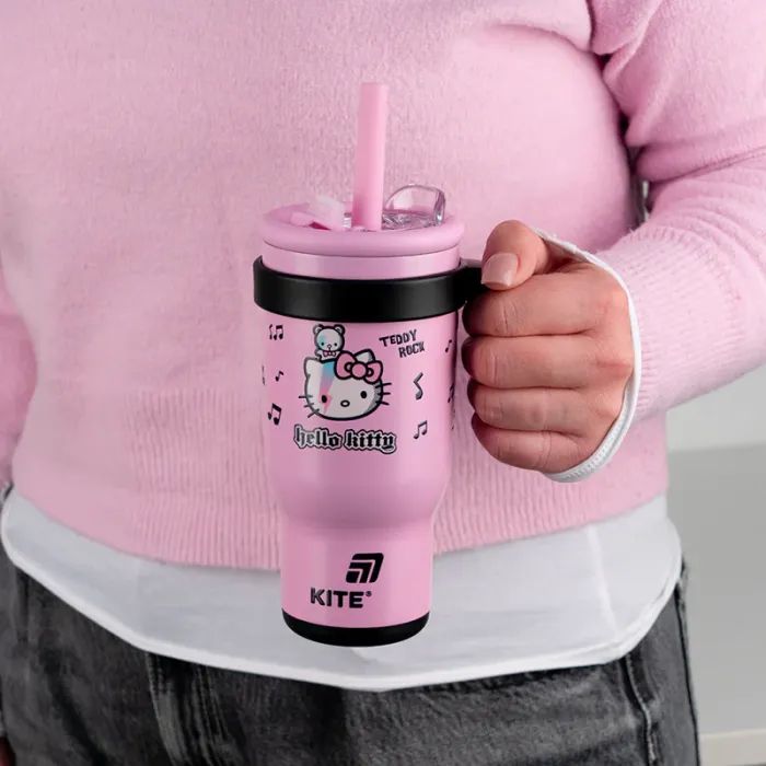 Поильник-непроливайка Kite Hello Kitty термокружка з трубочкою, 530 мл (HK25-1266) изображение 8