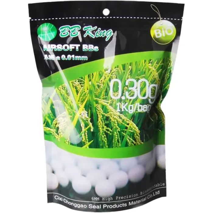 Страйкбольні кульки BB King Biogradable 6 мм 0,30 г 1кг/уп (1401.00.10)