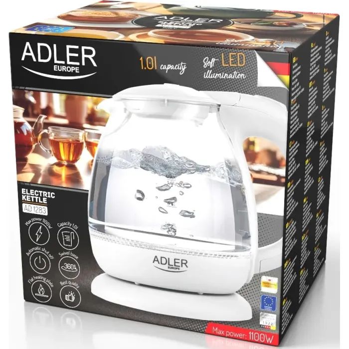 Електрочайник Adler AD 1283 cream зображення 5