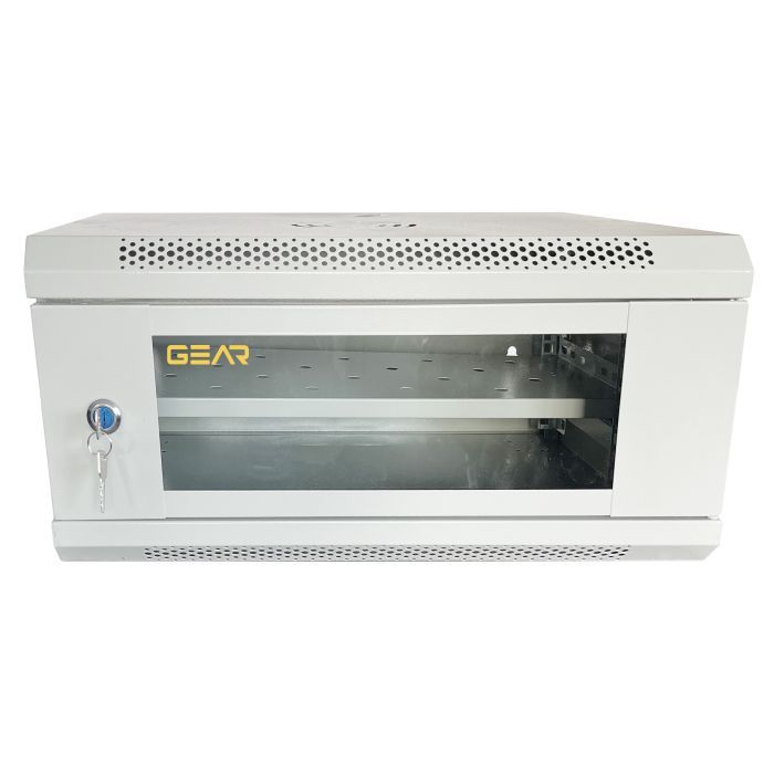 Шкаф настенный GEAR 4U 19" 530x400x240 мм, grey (GWMSN-4U-530-400G)