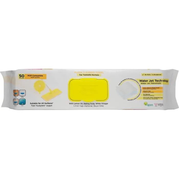 Салфетки для уборки Deep Fresh MOP Lemon Влажные для пола 50 шт. (8681554633498)