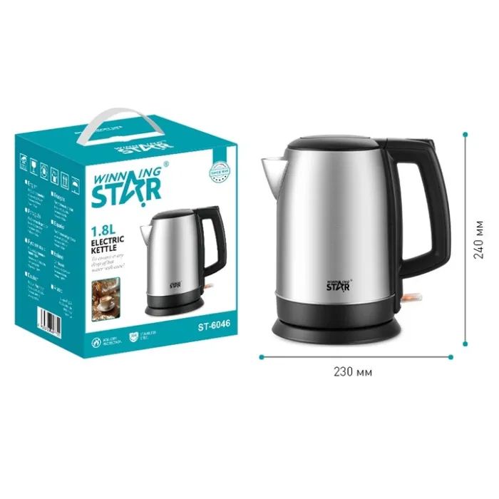 Электрочайник WINNINGSTAR ST-6046 Silver изображение 6