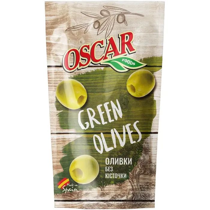 Овощная консервация Oscar foods Оливки без косточки 185 г (8413552052441)