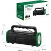 Акустическая система NEWVEW NV-9010 Solar Panel/BT/USB/TF/FM Green (NWVW-NV-9010-GN) изображение 4