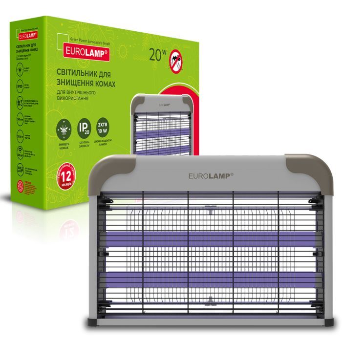 Инсектицидная лампа Eurolamp Для внутреннего использования 20W 220V IP20 (MK-20(FLUOR)new) (4262380667075) изображение 2