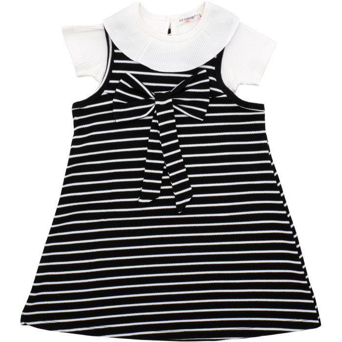 Набор детской одежды POP FASHION с футболкой в полоску (7492-98G-black)