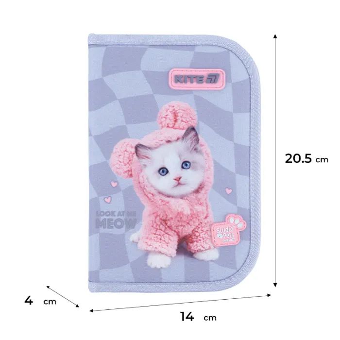Пенал Kite Studio Pets 622, без наповнення, 1 відділення, 2 відвороти (SP26-622) зображення 6