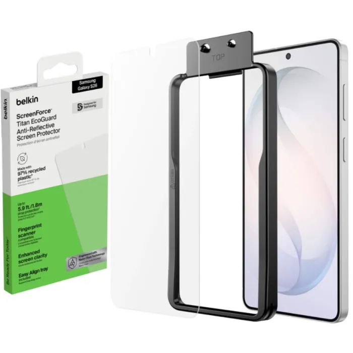 Стекло защитное Belkin Titan EcoGuard Samsung Galaxy S26 (OVB078HQ) изображение 5