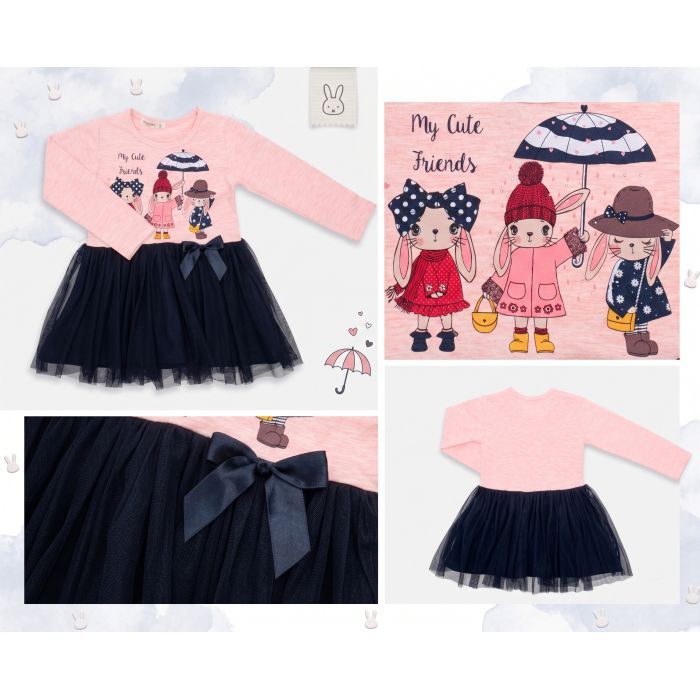Платье детское Breeze с зайками (12680-98G-peach) изображение 7