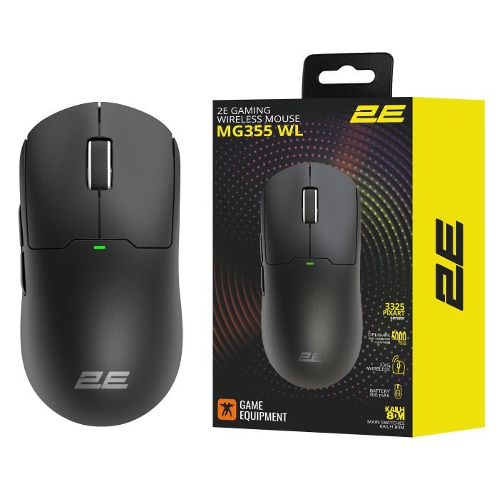 Мышка 2E MG355 WL Wireless/USB Black (2E-MG355UBK-WL) изображение 9