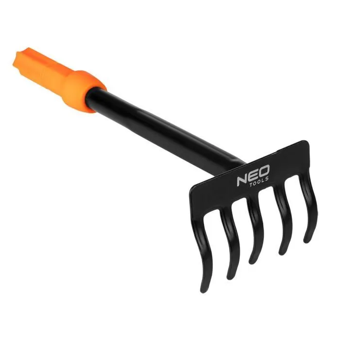 Грабли Neo Tools садовые, ширина 8.5см, 5 зубцов, 25см, система NEO Click, 0.12кг (95-073) изображение 2