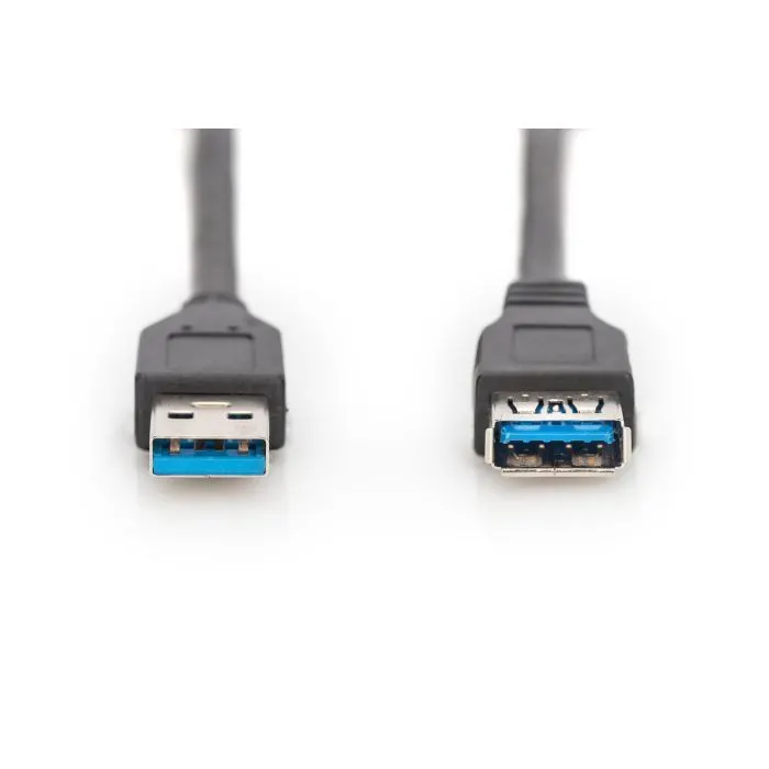 Дата кабель USB 2.0 AM/AF 1.8m black Digitus (AK-300203-018-S) изображение 2