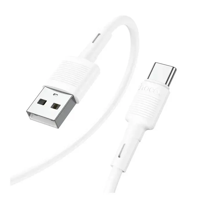 Дата кабель USB 2.0 AM to USB-C 1.0m 3A X83 white HOCO (6931474770912) изображение 3