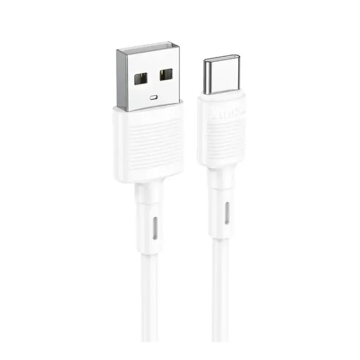 Дата кабель USB 2.0 AM to USB-C 1.0m 3A X83 white HOCO (6931474770912) изображение 4