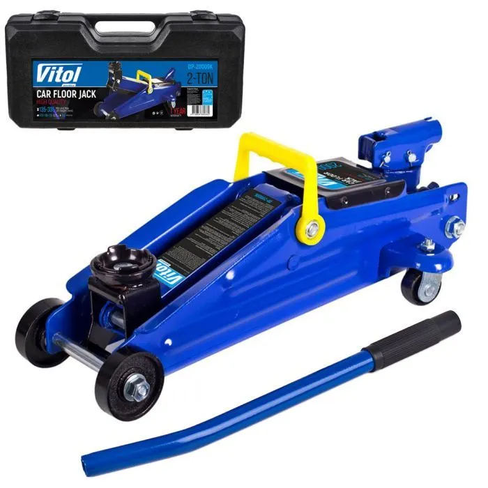 Домкрат Vitol DP-20065K, подкатный, гидравлический, 2т, min 125мм, max 300мм, чемодан (DP-20065K) изображение 6