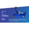 Домкрат Vitol DP-20065K, подкатный, гидравлический, 2т, min 125мм, max 300мм, чемодан (DP-20065K) изображение 9