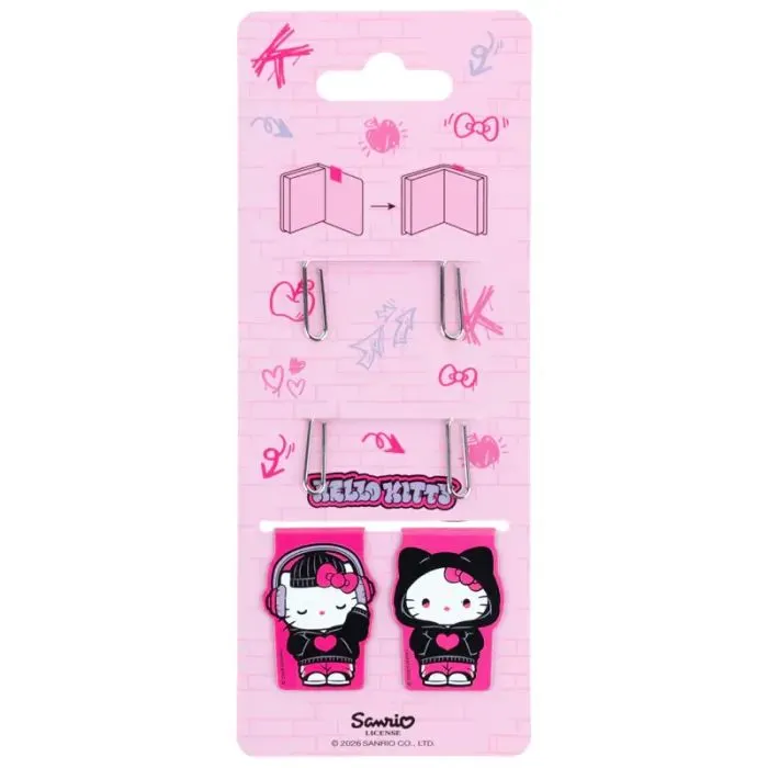 Закладки для книг Kite набор магнитных закладок с фигурными скрепками Hello Kitty (HK26-495) изображение 2