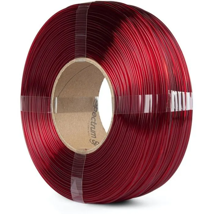 Пластик для 3D-принтера Spectrum PET-G Premium Transparent 1.75mm 1kg ReFill Red (81367)