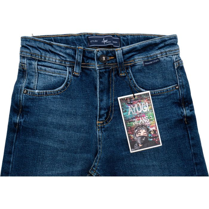 Джинсы детские A-Yugi зауженные (5400-140B-blue) изображение 3