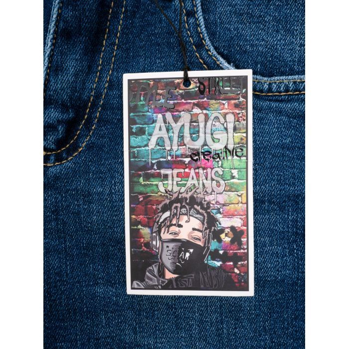 Джинсы детские A-Yugi зауженные (5400-140B-blue) изображение 4