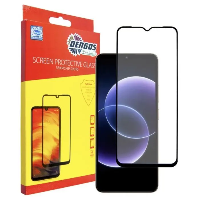 Стекло защитное Dengos Full Glue Xiaomi Redmi 17C Black (TGFG-454)