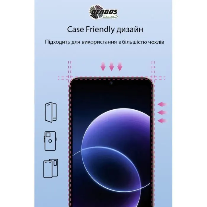 Стекло защитное Dengos Full Glue Xiaomi Redmi 17C Black (TGFG-454) изображение 4