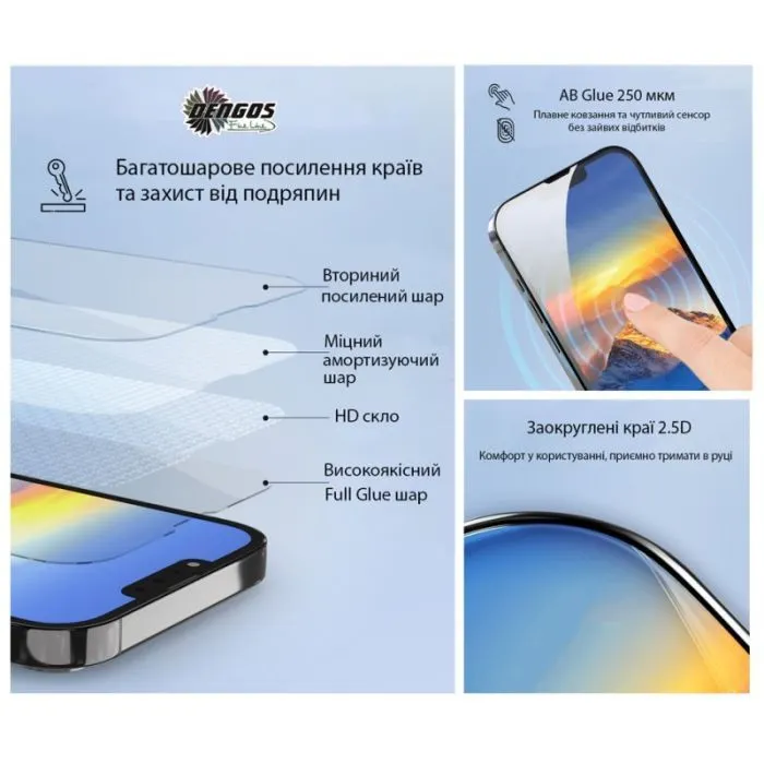 Стекло защитное Dengos Full Glue Xiaomi Redmi 17C Black (TGFG-454) изображение 5
