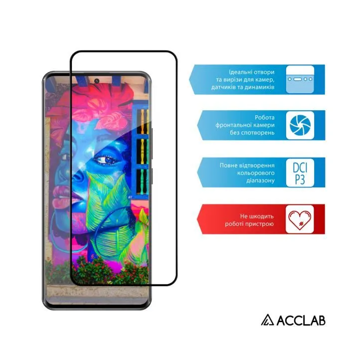 Стекло защитное ACCLAB Full Glue Xiaomi Redmi Note 14 Pro Plus 5G Black (1283126623684) изображение 5
