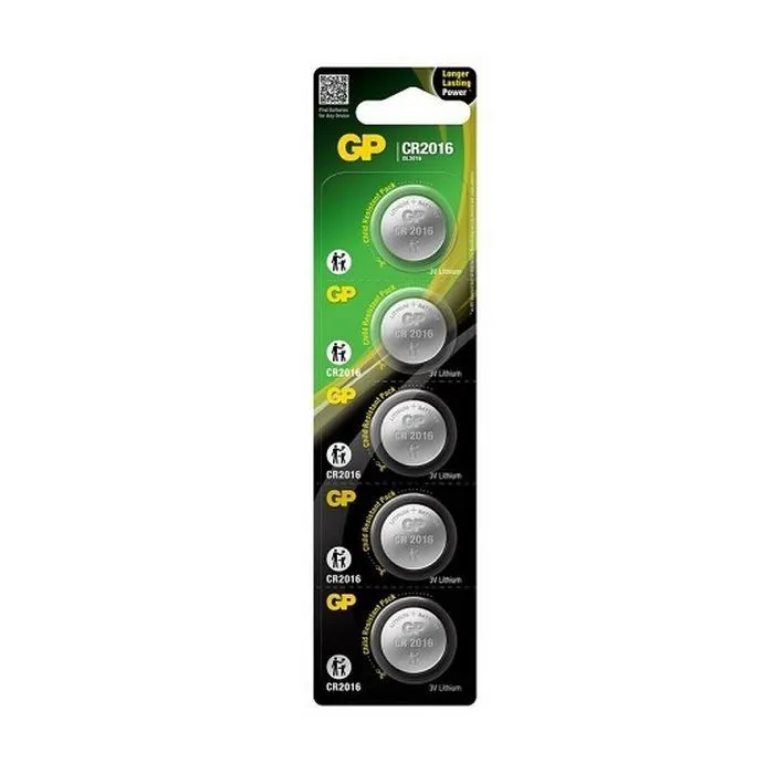 Батарейка Gp CR2016 Lithium 3.0V * 1 (відривається) (CR2016-2CPU5 / 4891199001123)