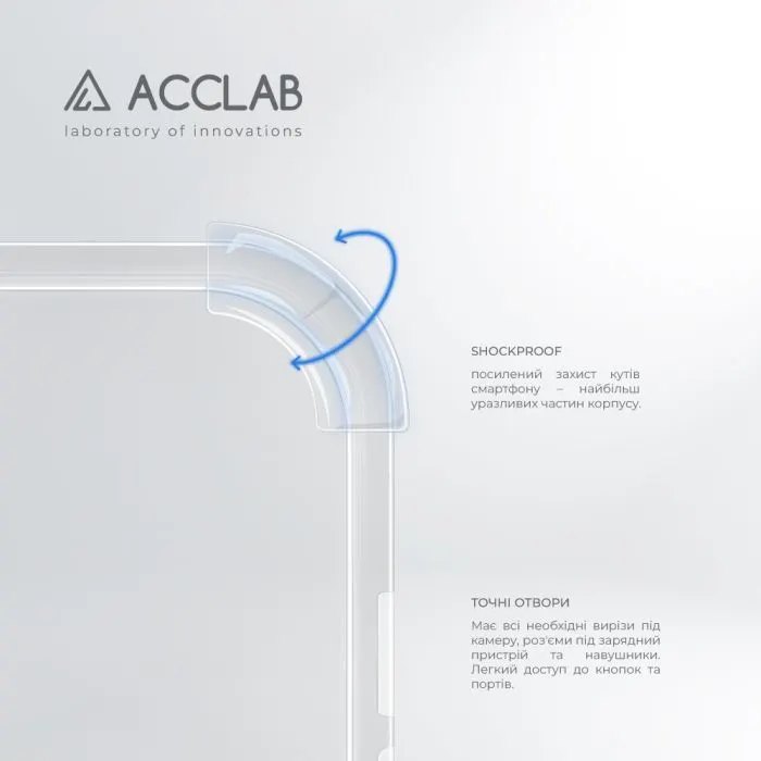 Чохол до мобільного телефона ACCLAB ShockProof Xiaomi Redmi 14C Transparent (1283126606632) зображення 3