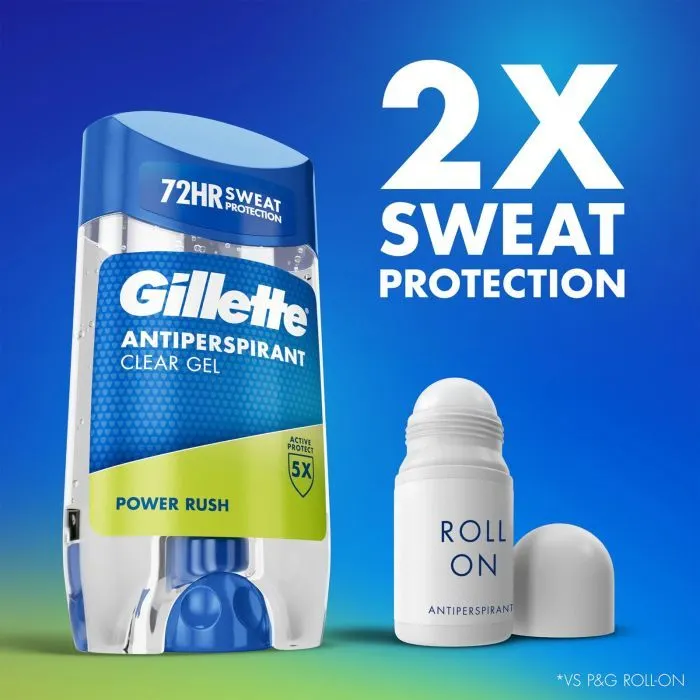 Антиперспірант Gillette Power Rush Прозорий гелевий 70 мл (8006530030342) зображення 4