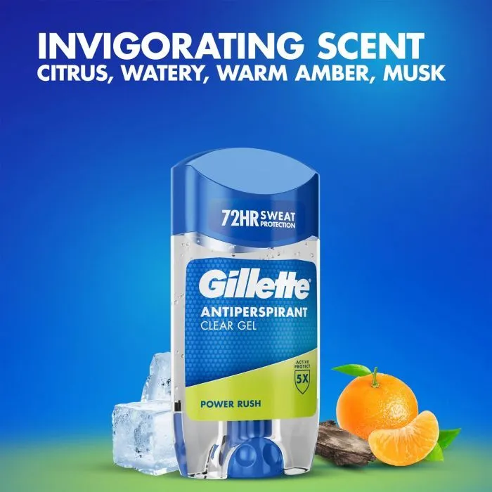 Антиперспірант Gillette Power Rush Прозорий гелевий 70 мл (8006530030342) зображення 6