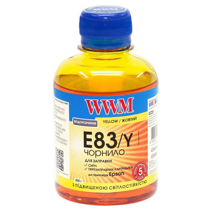 Чернила WWM EPSON StPhoto R270/290 Yellow /NEW (E83/Y)