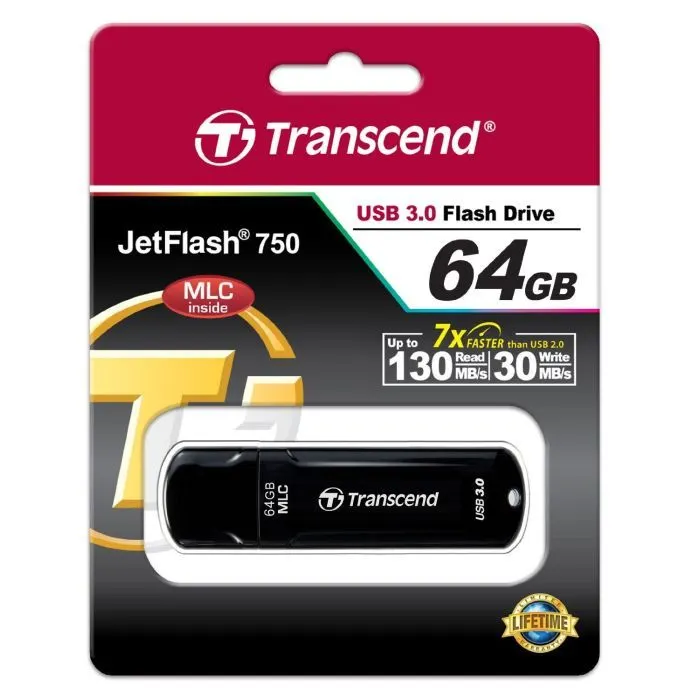 USB флеш накопитель Transcend 64GB JetFlash 750 USB 3.0 (TS64GJF750K) изображение 5
