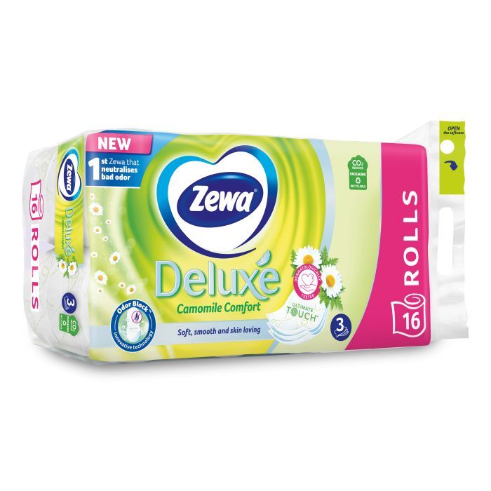 Туалетная бумага Zewa Deluxe Ромашка 3 слоя 16 рулонов (7322540201925) изображение 2