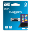 USB флеш накопичувач Goodram 8GB Cube Black USB 2.0 (UCU2-0080K0R11) зображення 3